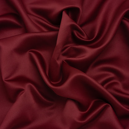 Polyester Satin - Wine Red - Designer Deadstock