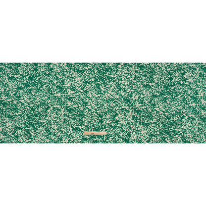 Stretch Polyester Tricot Print - Kelly Green and Cream Abstract Waves - Designer Deadstock