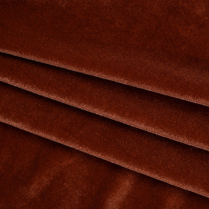 Stretch Polyester Velour - Cinnamon - Designer Deadstock