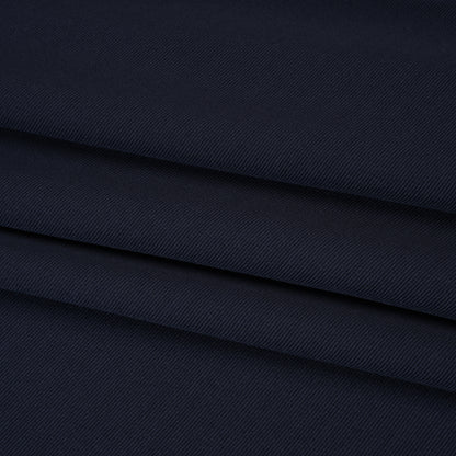 Stretch Polyester Ottoman Knit - Navy Blazer - Designer Deadstock