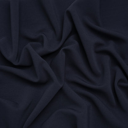 Stretch Polyester Ottoman Knit - Navy Blazer - Designer Deadstock