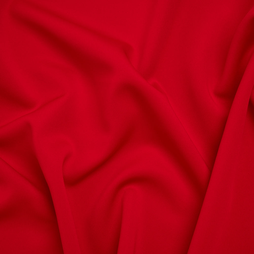 Stretch Polyester Scuba Knit - Red - Designer Deadstock