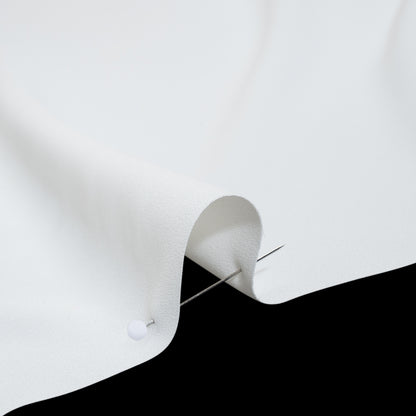 Lightweight Polyester Crepe - Off White - Designer Deadstock Detail