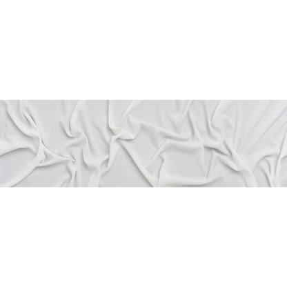 Lightweight Polyester Crepe - Off White - Designer Deadstock - Full