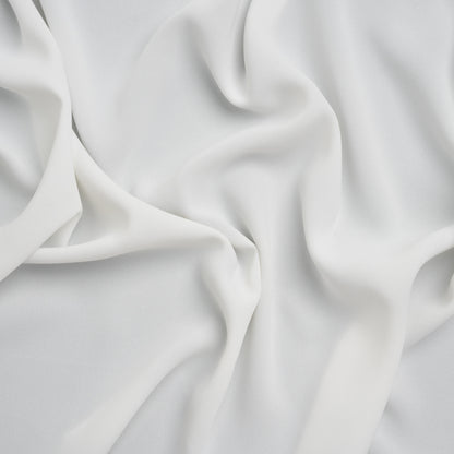 Lightweight Polyester Crepe - Off White - Designer Deadstock