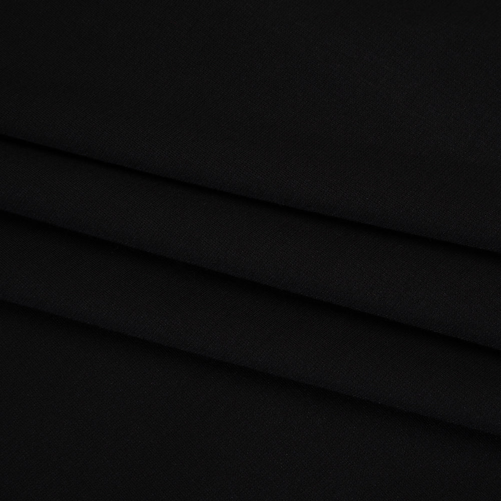 Lightweight Rayon Ponte Knit - Black - Designer Deadstock