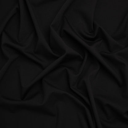 Lightweight Rayon Ponte Knit - Black - Designer Deadstock