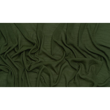 Textured Polyester and Rayon Gauzy Woven - Hunter Green - Designer Deadstock