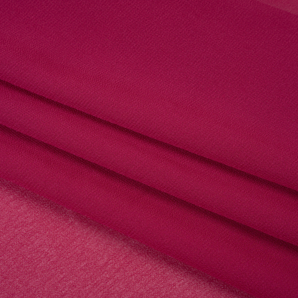 Polyester Chiffon - Magenta - Designer Deadstock