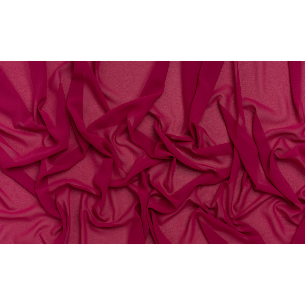 Polyester Chiffon - Magenta - Designer Deadstock