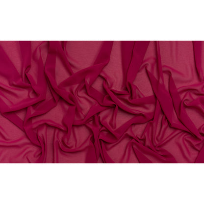 Polyester Chiffon - Magenta - Designer Deadstock