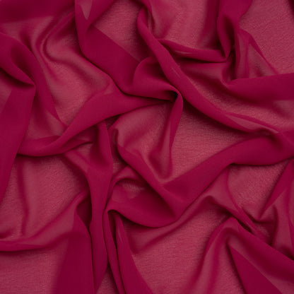 Polyester Chiffon - Magenta - Designer Deadstock