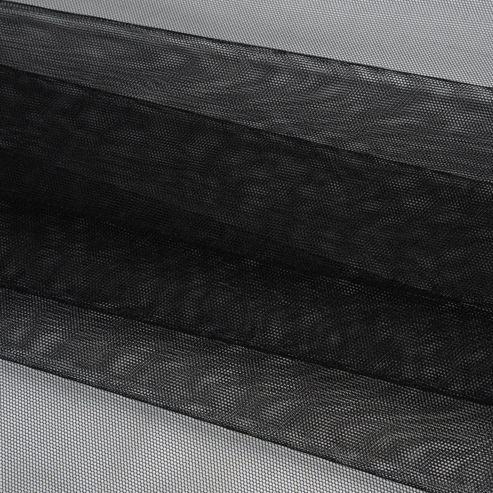 Polyester Tulle - Black - Designer Deadstock Folded