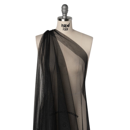 Polyester Tulle - Black - Designer Deadstock Drape