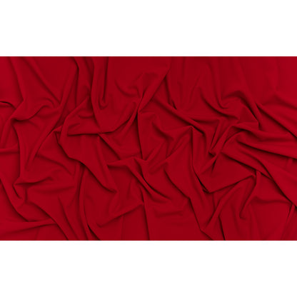 Stretch Polyester Crepe Double Knit - Tango Red - Designer Deadstock