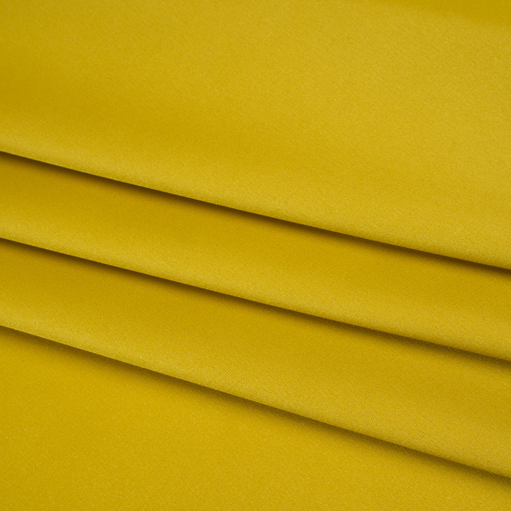 Stretch Polyester Charmeuse - Citron Yellow - Designer Deadstock