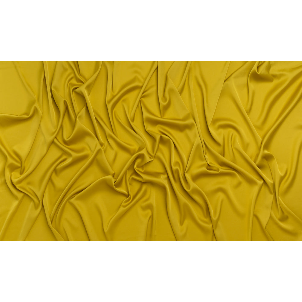 Stretch Polyester Charmeuse - Citron Yellow - Designer Deadstock