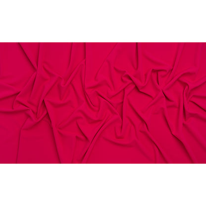 Stretch Polyester Crepe Double Knit - Hot Magenta - Designer Deadstock
