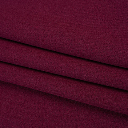 Stretch Polyester Crepe Scuba Knit - Wild Cherry - Designer Deadstock