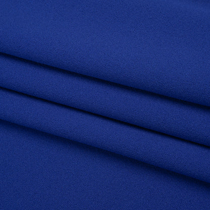 Stretch Polyester Crepe Double Knit - Lapis Blue - Designer Deadstock