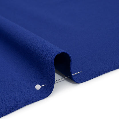 Stretch Polyester Crepe Double Knit - Lapis Blue - Designer Deadstock