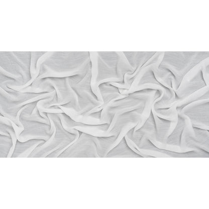 Textured Gauzy Polyester and Rayon Woven - Off White - Designer Deadstock