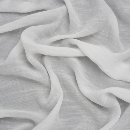 Textured Gauzy Polyester and Rayon Woven - Off White - Designer Deadstock