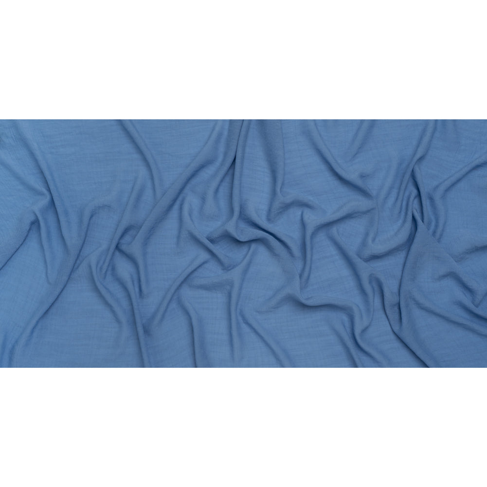 Textured Polyester and Rayon Gauzy Woven - Country Blue - Designer Deadstock