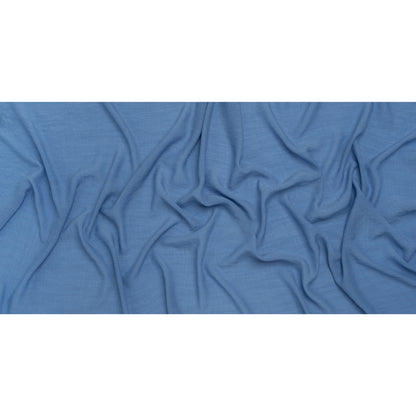 Textured Polyester and Rayon Gauzy Woven - Country Blue - Designer Deadstock