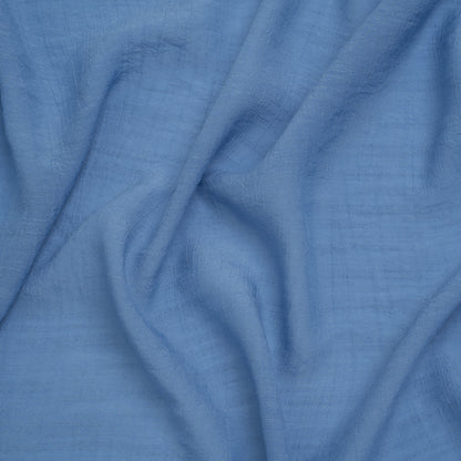 Textured Polyester and Rayon Gauzy Woven - Country Blue - Designer Deadstock