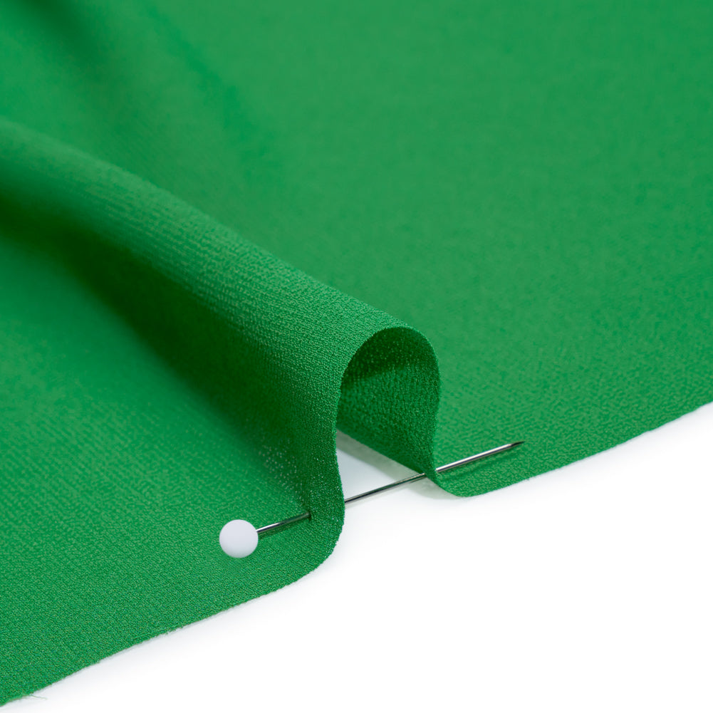 Polyester Chiffon - Grass Green - Designer Deadstock Detail