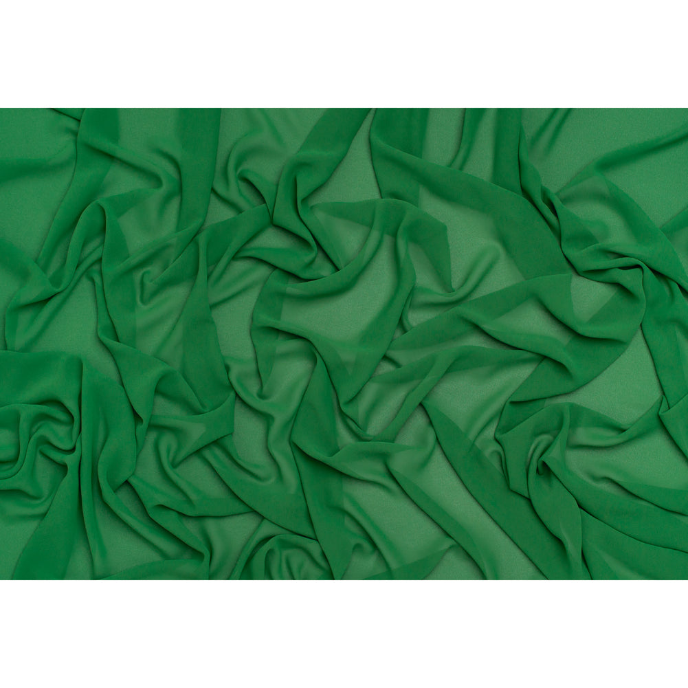 Polyester Chiffon - Grass Green - Designer Deadstock - Full