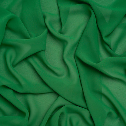 Polyester Chiffon - Grass Green - Designer Deadstock