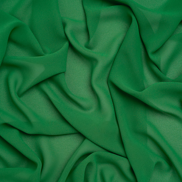 Polyester Chiffon - Grass Green - Designer Deadstock