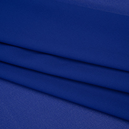 Polyester Chiffon - Lapis Blue - Designer Deadstock