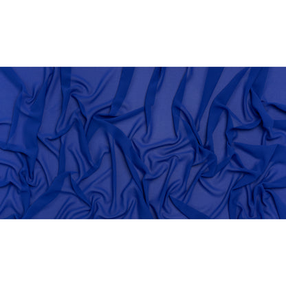 Polyester Chiffon - Lapis Blue - Designer Deadstock