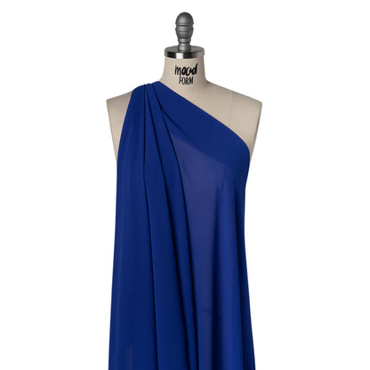 Polyester Chiffon - Lapis Blue - Designer Deadstock