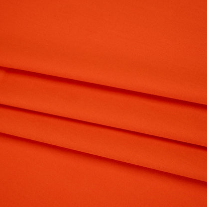 Stretch Cotton and Nylon Shirting - Orange - Designer Deadstock
