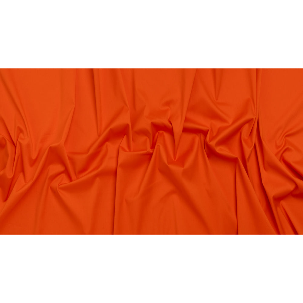 Stretch Cotton and Nylon Shirting - Orange - Designer Deadstock