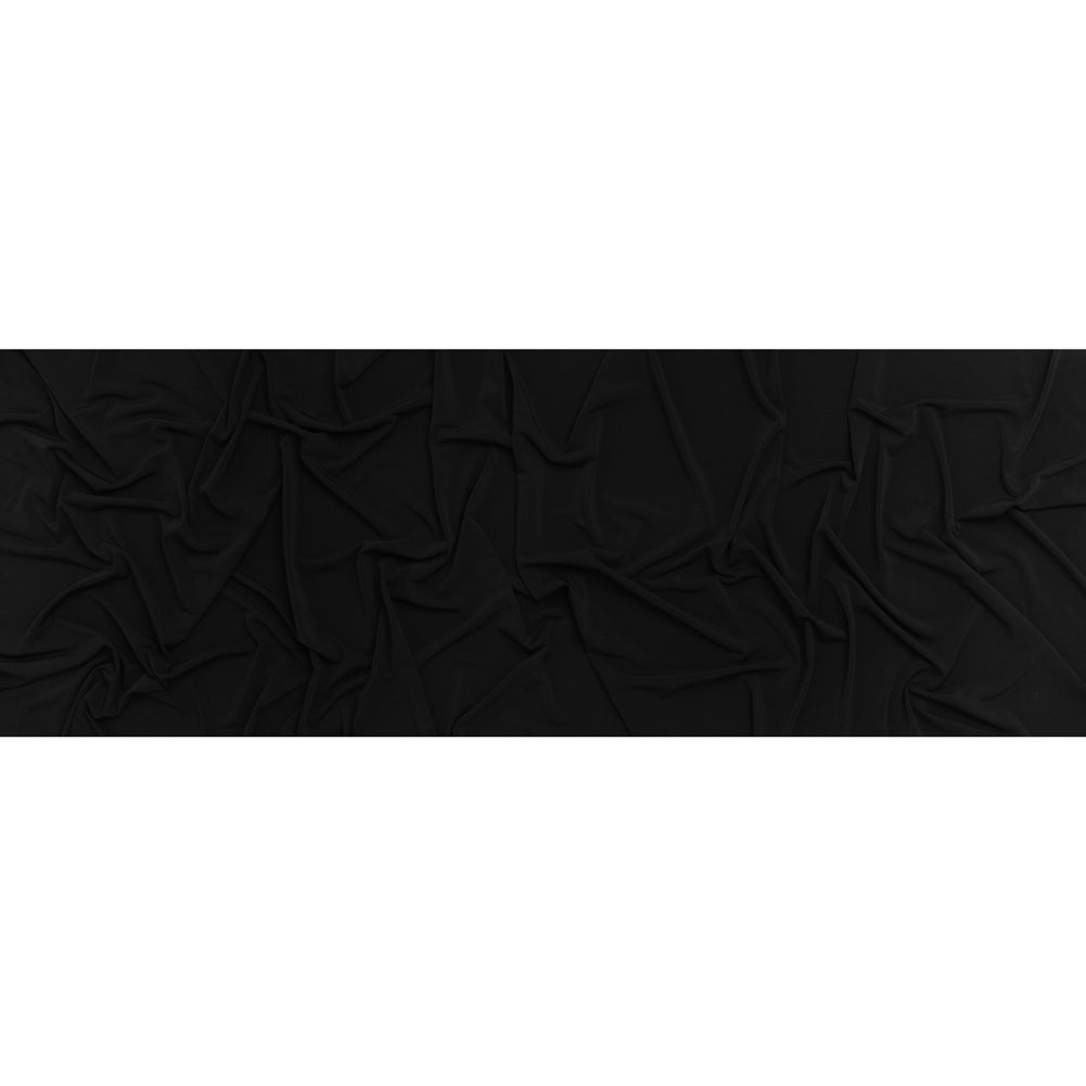 Stretch Polyester Tricot - Black - Designer Deadstock