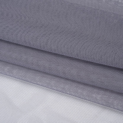 Heavy Polyester Tulle - Cool Gray - Designer Deadstock Folded