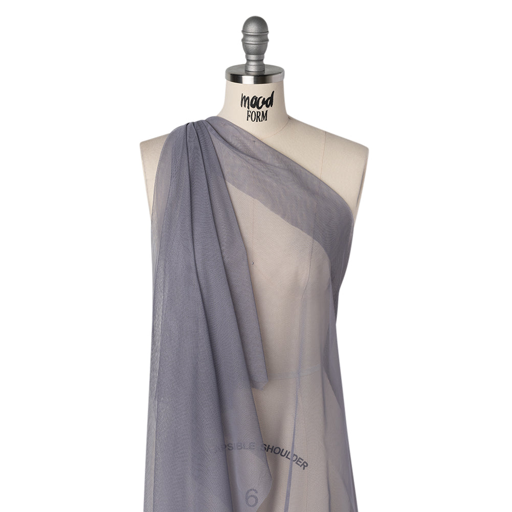 Heavy Polyester Tulle - Cool Gray - Designer Deadstock Drape