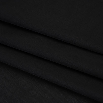 Lightweight Polyester Woven - Black - Designer Deadstock