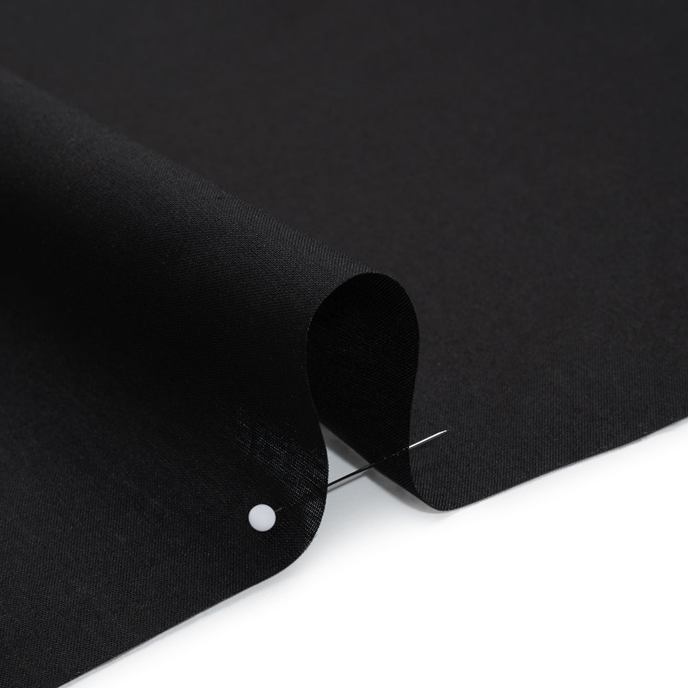 Lightweight Polyester Woven - Black - Designer Deadstock