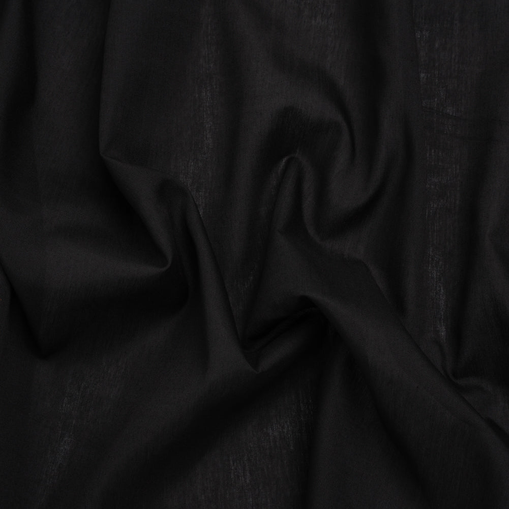 Lightweight Polyester Woven - Black - Designer Deadstock