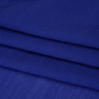 Textured Gauzy Polyester and Rayon Woven - Surf Blue - Designer Deadstock