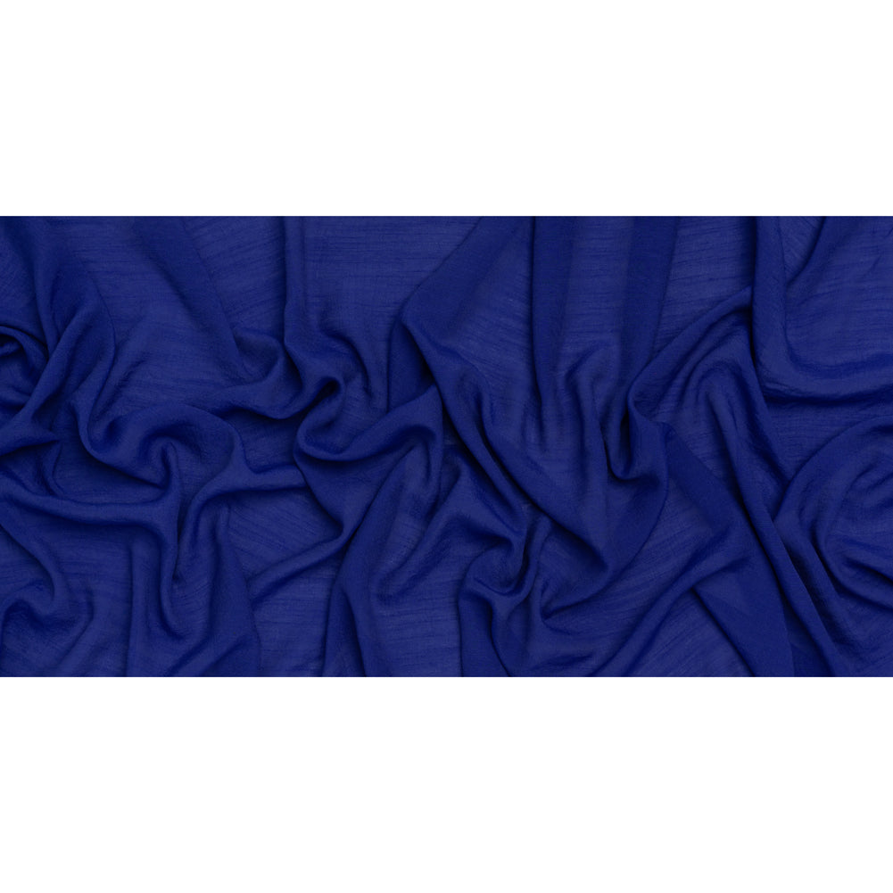 Textured Gauzy Polyester and Rayon Woven - Surf Blue - Designer Deadstock
