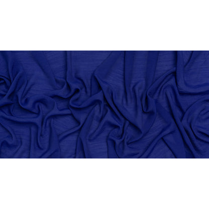 Textured Gauzy Polyester and Rayon Woven - Surf Blue - Designer Deadstock