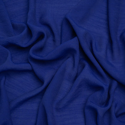 Textured Gauzy Polyester and Rayon Woven - Surf Blue - Designer Deadstock