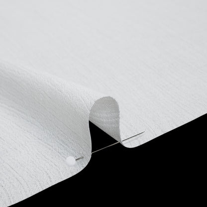 Crinkled Gauzy Rayon and Polyester Crepe - Off White - Designer Deadstock